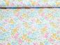 Preview: Baumwolljersey Pastell Blumenwiese Cremeweiss